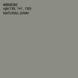 #8B8D82 - Natural Gray Color Image